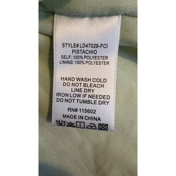 NWT All In Favor Medium Pistachio Ruffled Mini Dress Open Back & Adjustable Tie - Picture 16 of 16